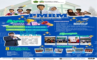 PMBM MTs Negeri 2 Garut Tahun Pelajaran 2026-2027 Resmi Dibuka, Ayo Segera Daftar !!!